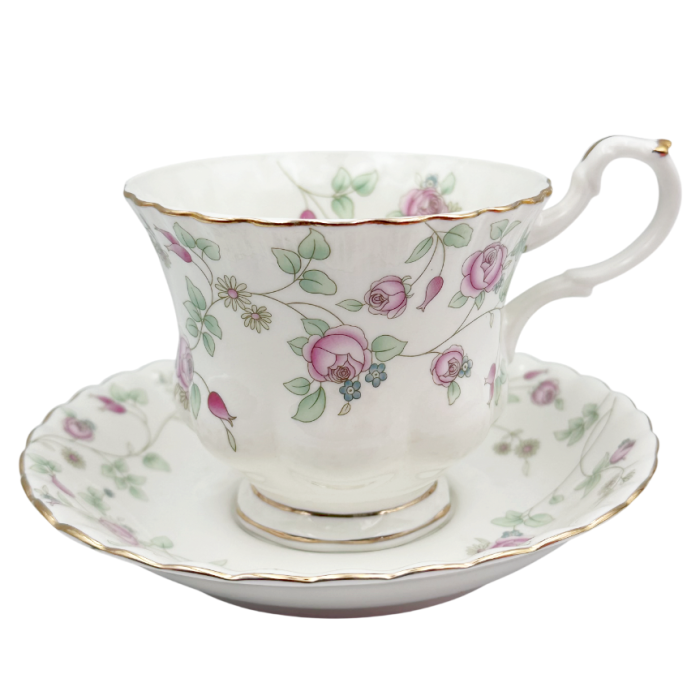 Serviciu portelan Deluxe, 2 Cesti si 2 Farfurii CHIARA - Motive florale [6]