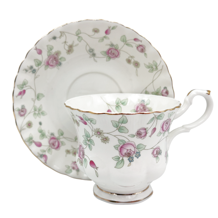 Serviciu portelan Deluxe, 2 Cesti si 2 Farfurii CHIARA - Motive florale [2]