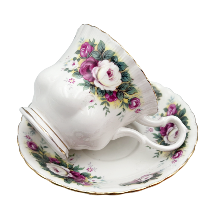 Serviciu portelan Deluxe, 2 Cesti si 2 Farfurii ISABELLA - Motive florale [4]