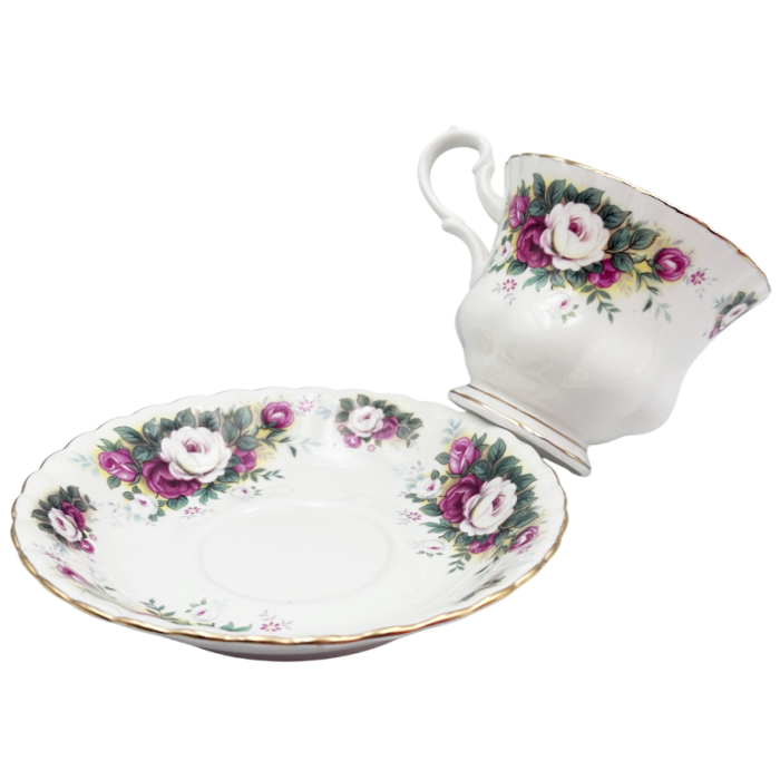 Serviciu portelan Deluxe, 2 Cesti si 2 Farfurii ISABELLA - Motive florale [3]