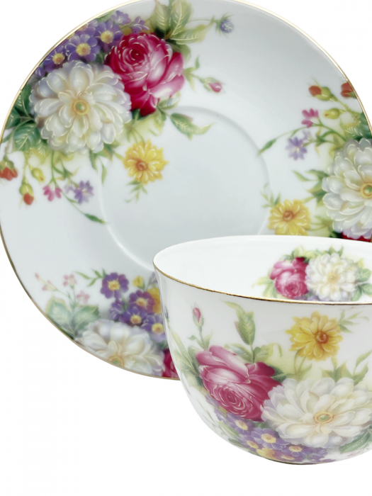 Set portelan fin, 2 Cesti si farfurii Florence, 180ml [4]
