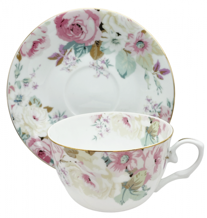 Set portelan fin, 2 Cesti si farfurii Henriette, 180ml [5]