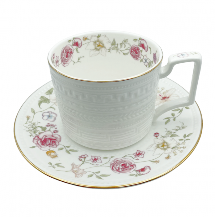 Set portelan fin, 2 Cesti si 2 Farfurii KATHERINE, 250ml [3]