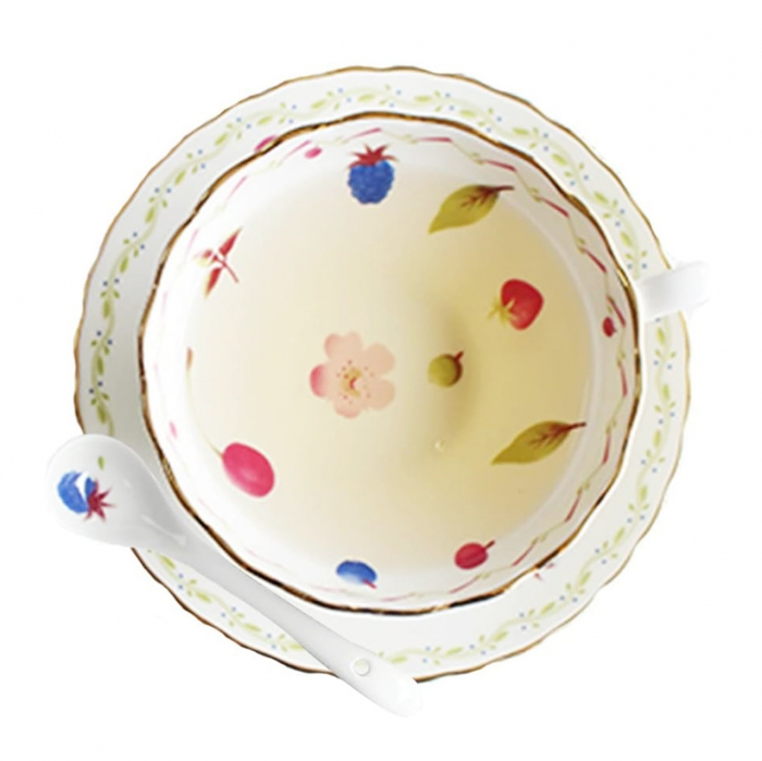 Set portelan fin, Ceasca si Farfurie ELOISE, 150ml [1]