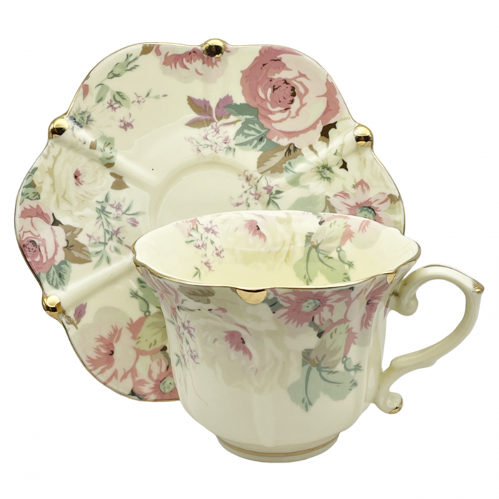 Set portelan Vintage, 2 Cesti si Farfurii Henriette, 180ml [3]