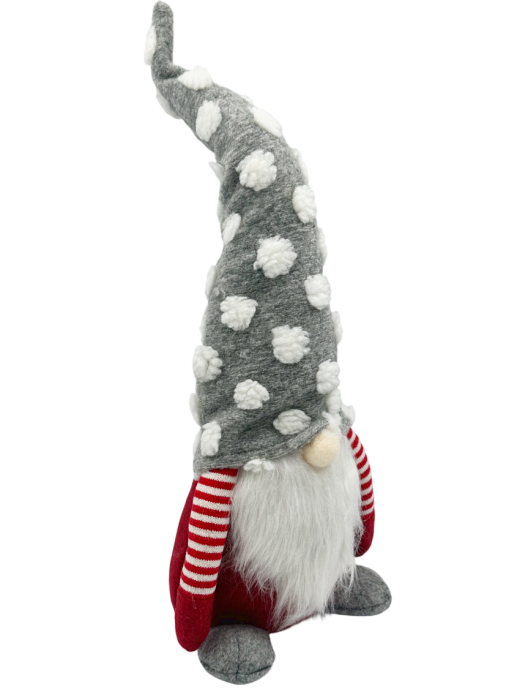 Spiriduș decorativ cu căciulă gri cu buline [2]