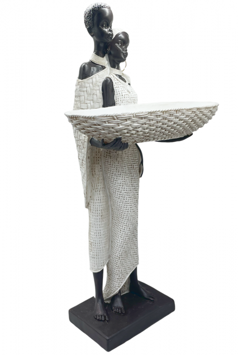 Statueta africana Cuplu cu Cos MAALY, 10x36cm [2]