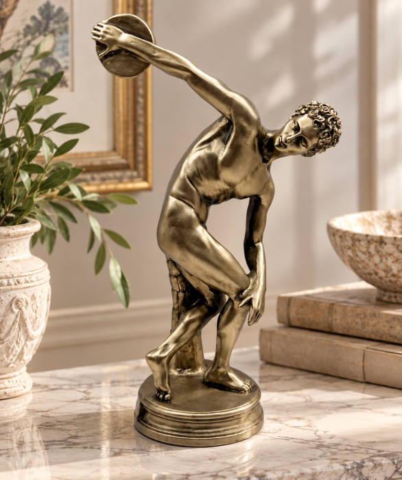 Statuetă Discobol DISCOBOLUS auriu - 28 cm [3]