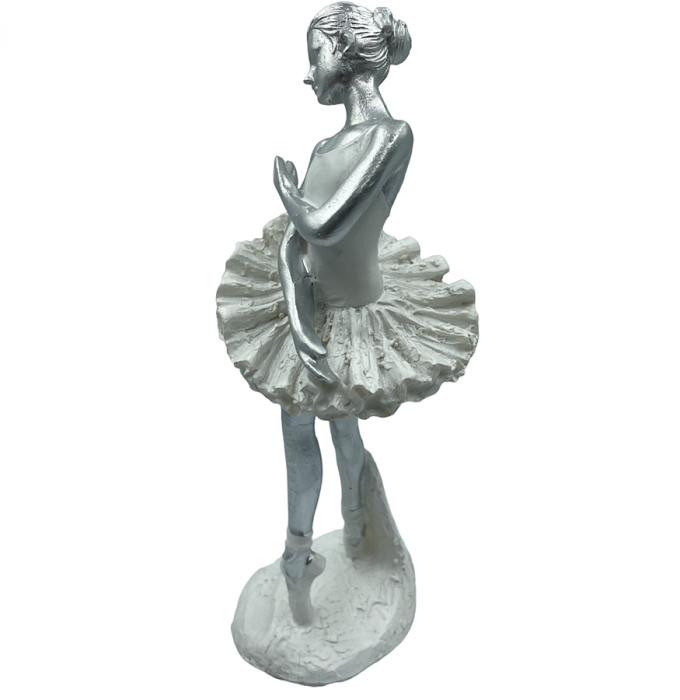 Statueta balerina CLARA, Alb, 21cm [2]