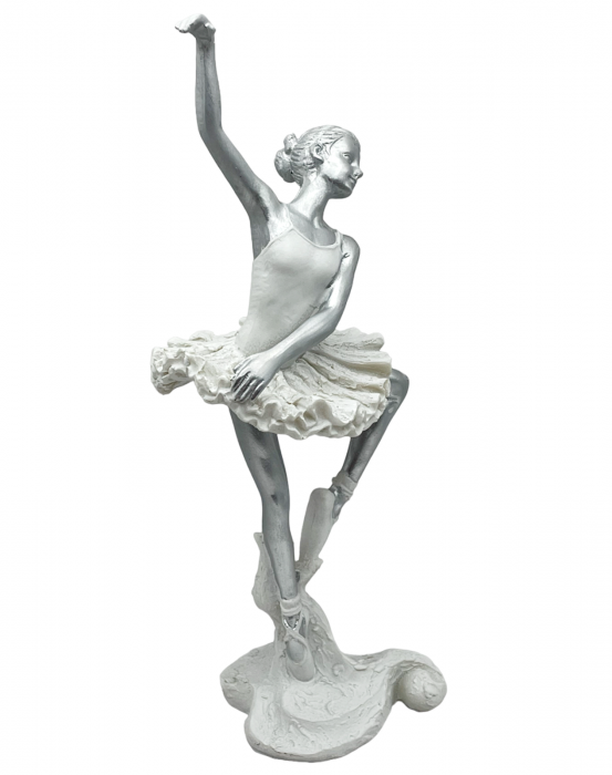 Statueta balerina GISELLE, Alb, 25cm [2]