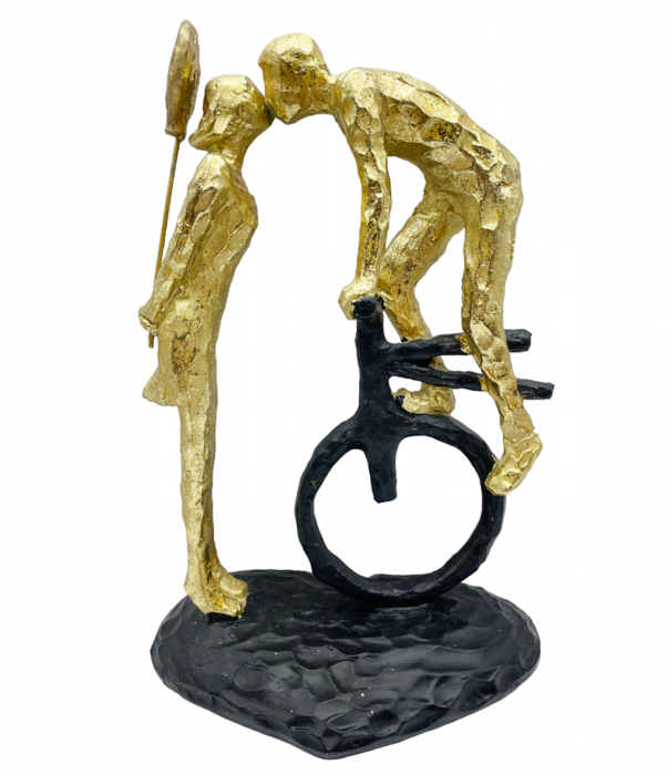 Statueta Cuplu indragostiti AMORE, Auriu, 25cm [1]