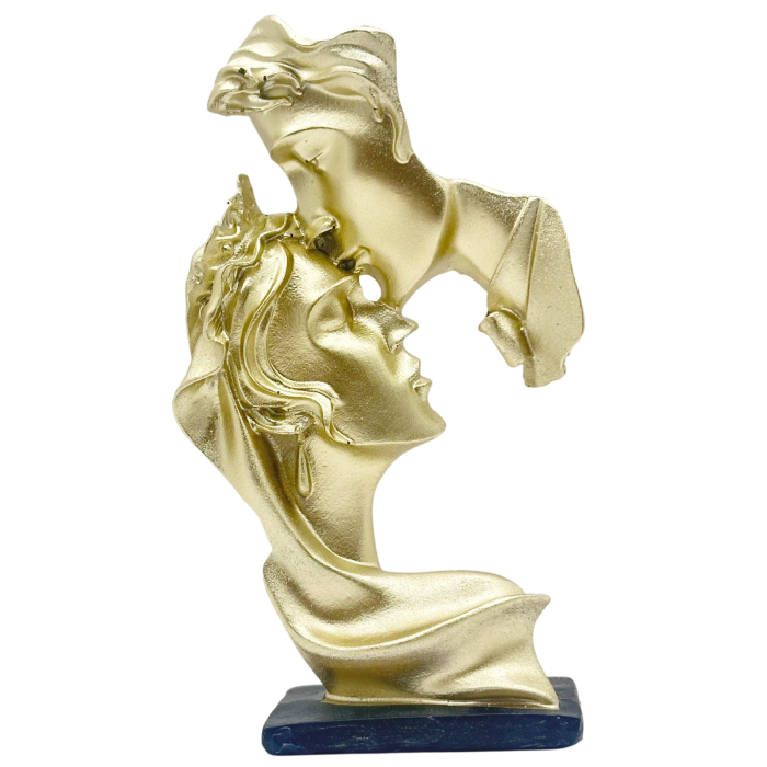 Statueta aurie - cuplu indragostiti AMOUR – decor elegant modern [2]