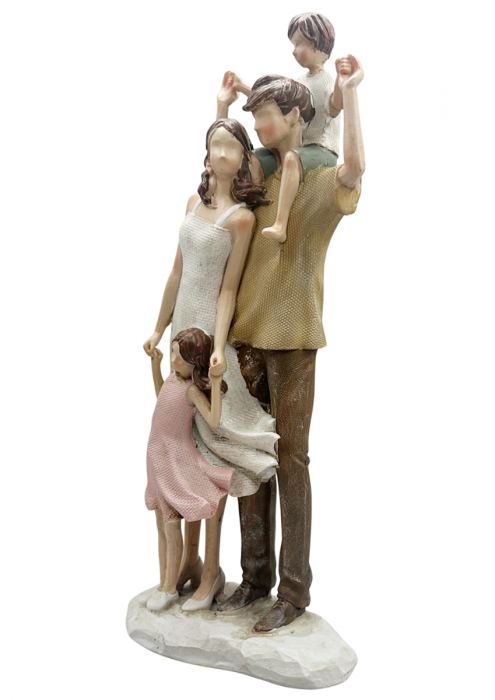 Statueta Cuplu cu copii YOUNG FAMILY, 28cm [2]