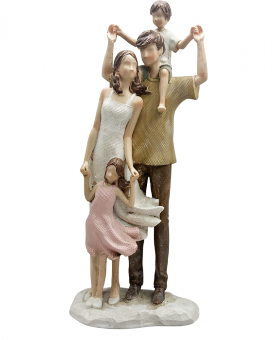 Statueta Cuplu cu copii YOUNG FAMILY, 28cm [1]