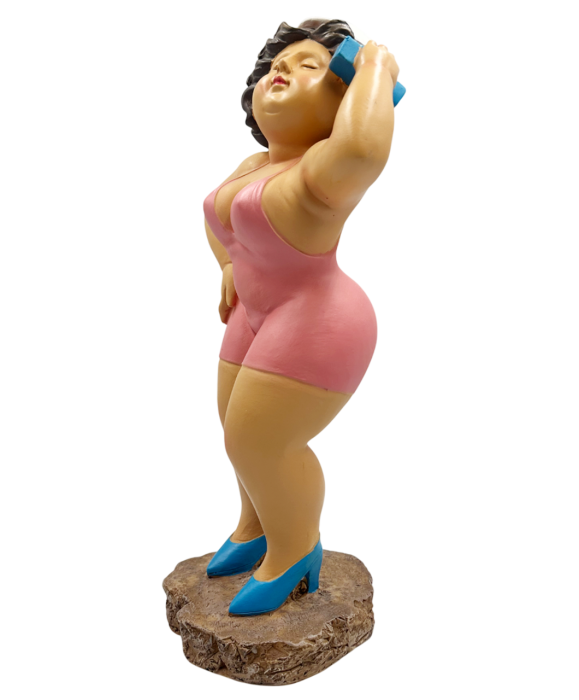 Figurina Femeie in costum de baie CHUBBY LADY, Roz [2]