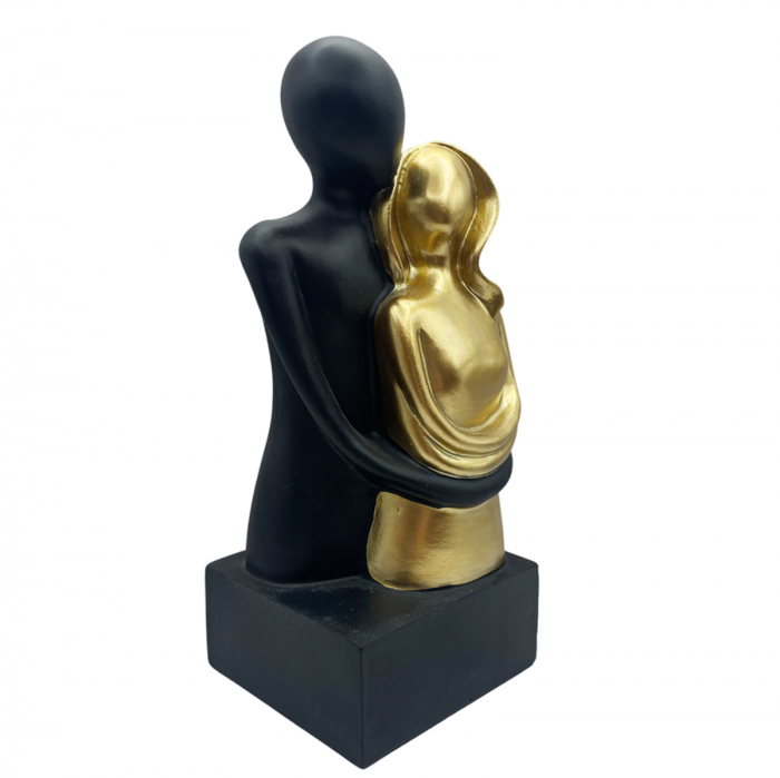 Statueta Cuplu HAPPINESS, Auriu Negru [2]