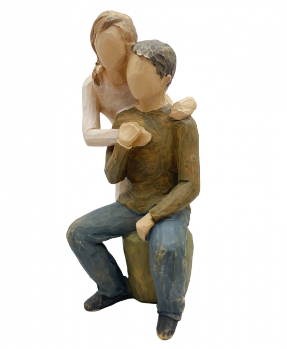 Statueta cuplu QUIETLY, 11x17cm [2]