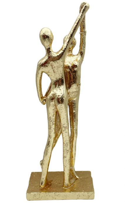 Statueta Cuplu Indragostiti DANCING, Auriu, 25cm [2]