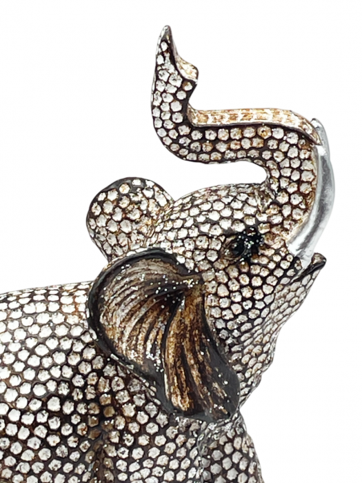 Elefant decorativ SPARKLE, Bej, 13x14cm [4]