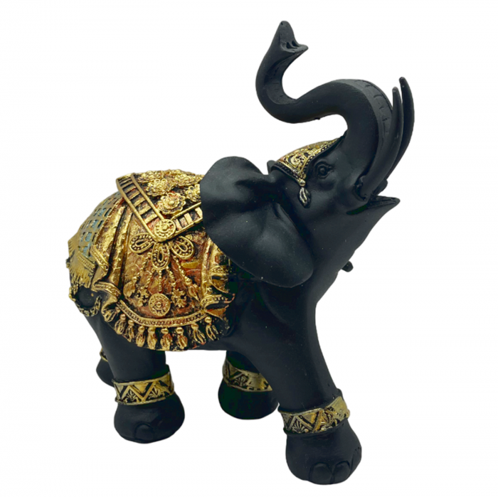 Elefant decorativ ZOLA Negru Auriu [4]