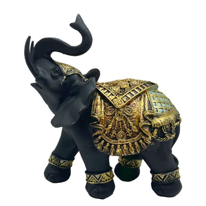 Elefant decorativ ZOLA, Negru, 15x21cm [5]
