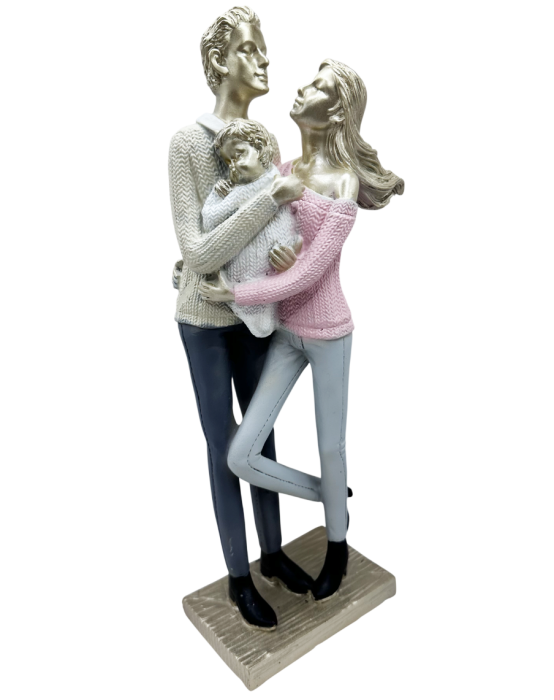 Statueta Familie cu copil HAPPINESS [2]