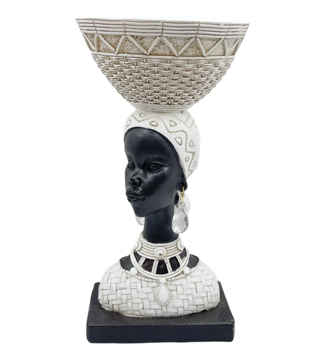 Statueta Negresa cu Cos pe cap MALAIKA, 12x22cm [1]