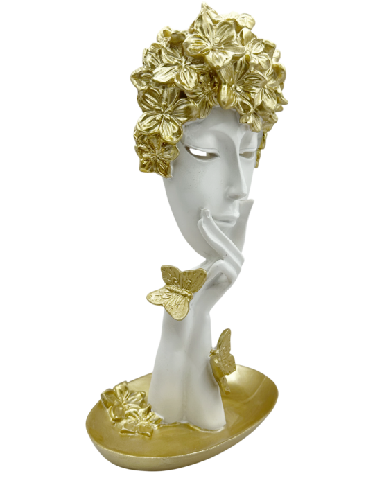 Figurină decorativă KARA cu fluturi aurii si suport bijuterii [2]
