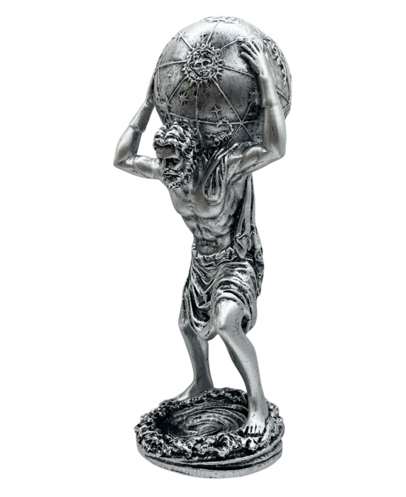 Statueta ZEUL ATLAS, Argintiu, 28cm [2]