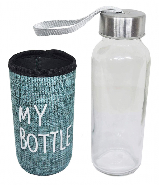 Sticla de voiaj, MY BOTTLE, 300ml, Cu snur si capac [2]
