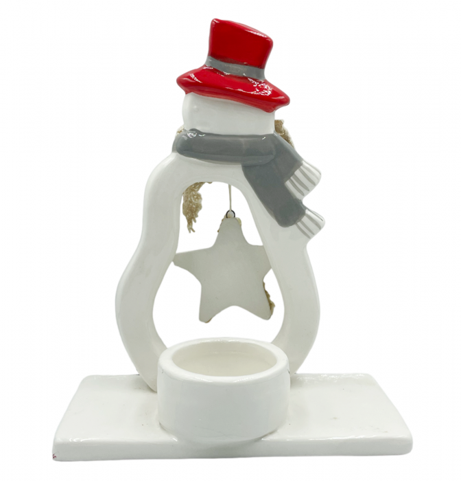 Suport lumanare Craciun SNOWY, 14x18cm [2]