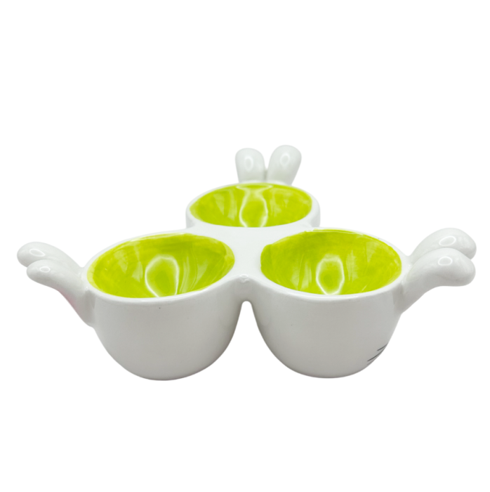 Suport ouă ceramic iepuraș – Platou decorativ Paște [2]