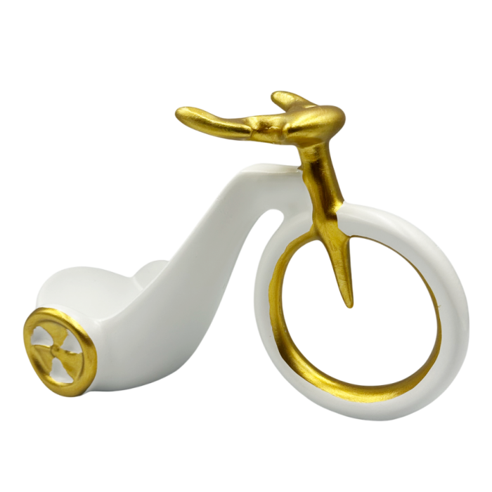 Suport pentru sticla de vin BICYCLE, Alb Auriu [2]