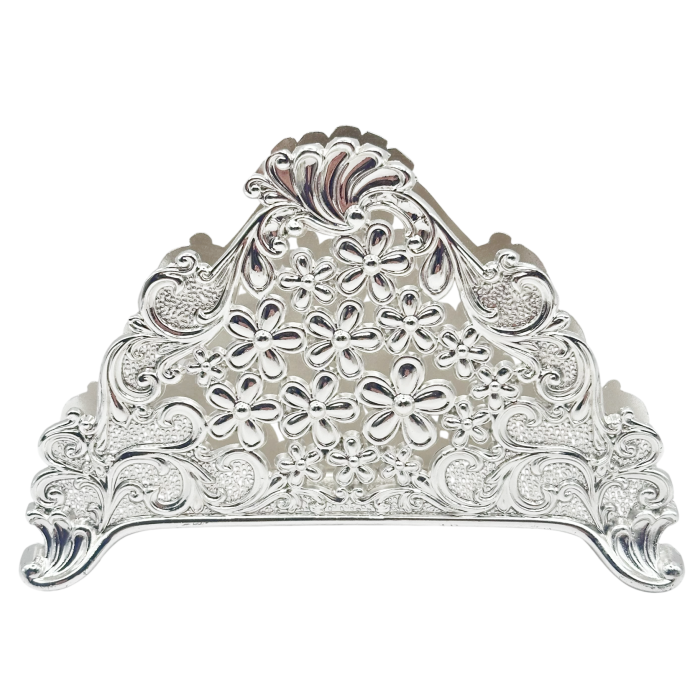 Suport servetele argintat DAISY cu motive florale [2]