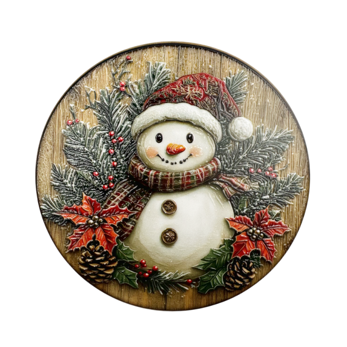 Set 4 Suporturi pentru Cană/Pahar cu Om de Zăpadă NATALE [2]