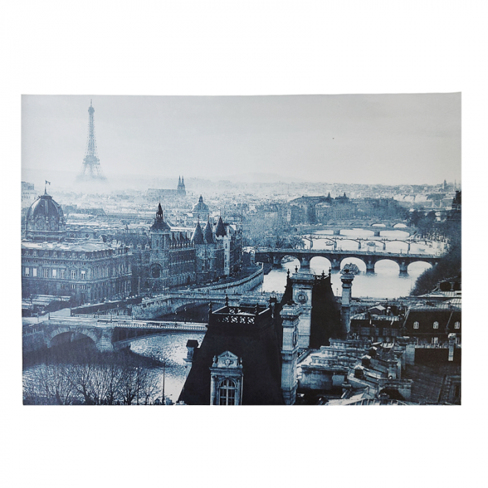 Tablou Old Paris 35x50cm, Canvas, Alb / Negru [1]