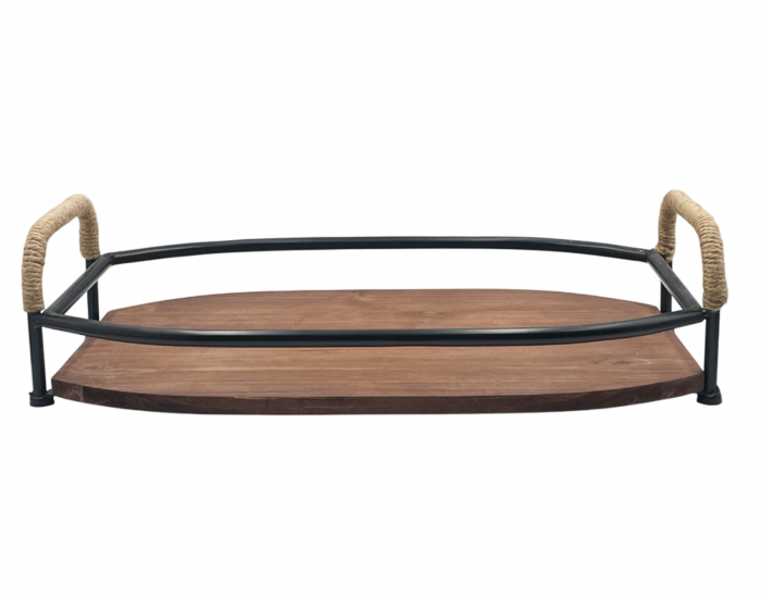 Tava lemn cu manere metal ALFREDO, 49x30cm [3]