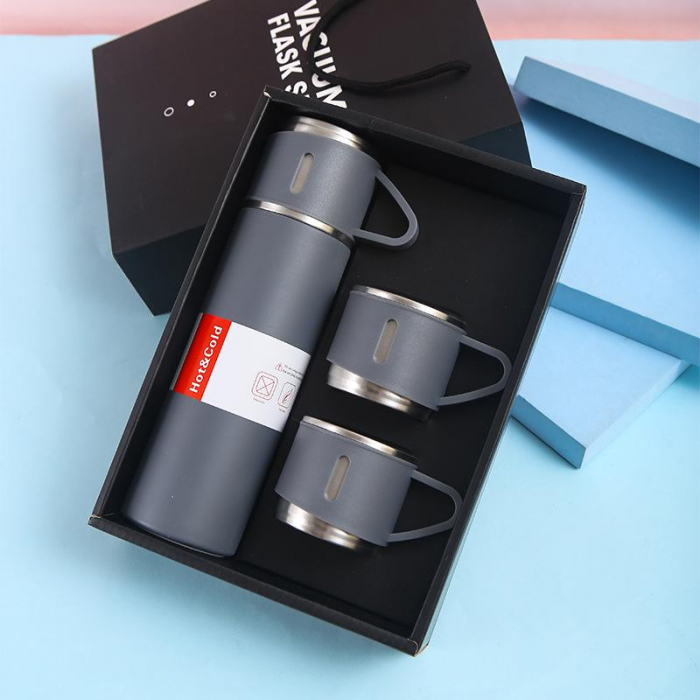 Set Termos inox cu 3 cesti TRAVEL, 500ml [2]