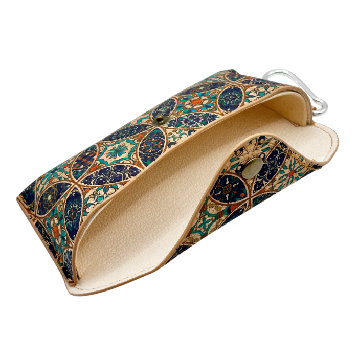 Etui pentru ochelari - din pluta - Model Mozaic Mediteraneean [2]