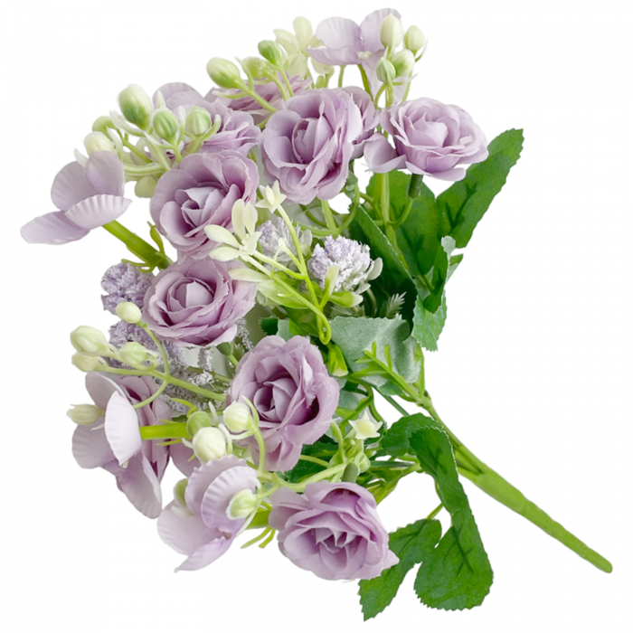 Trandafiri mov deschis artificiali LESLIE, 30cm [2]