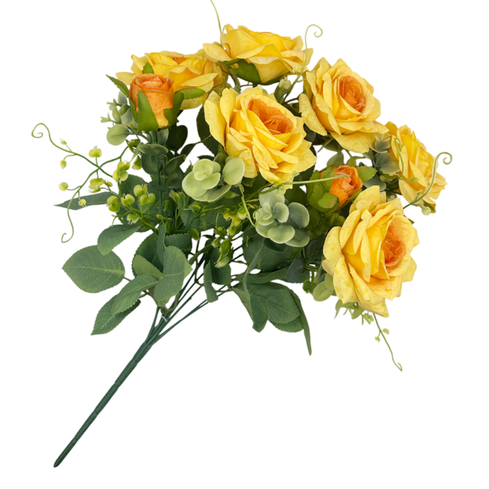 Trandafiri artificiali LOUISE, Galben, 45cm [2]