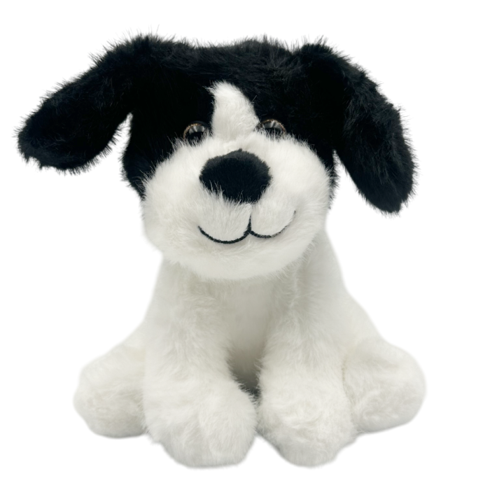 Cățeluș de Pluș Alb-Negru – Jucărie Pufoasă și Adorabilă | Prăvălia cu Surprize [1]