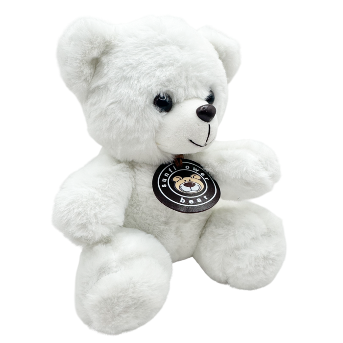 Ursulet de plus alb SUNFLOWER cu medalion [2]