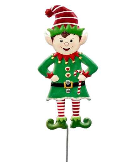 Figurină decorativă Spiridus de Craciun pe bat, 7x15cm [2]