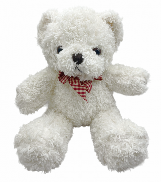 Ursulet de plus BRUCE, Alb, 25cm [2]