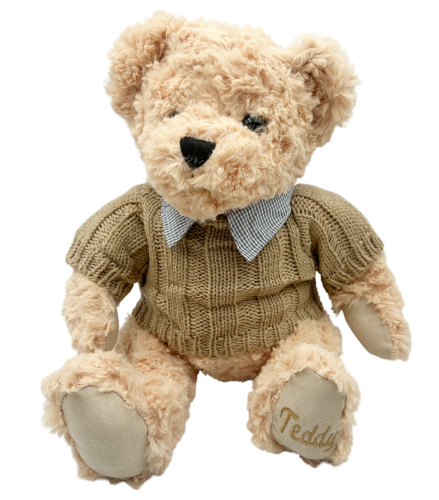 Ursulet de plus TEDDY cu pulover tricotat maro [1]