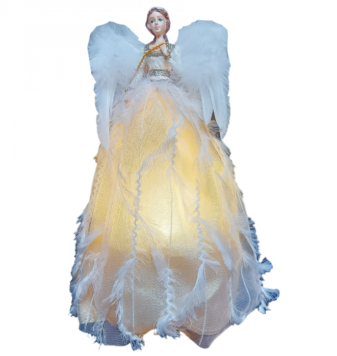 Figurina Zana cu lumina LED GRACE, Roz, 32cm [3]