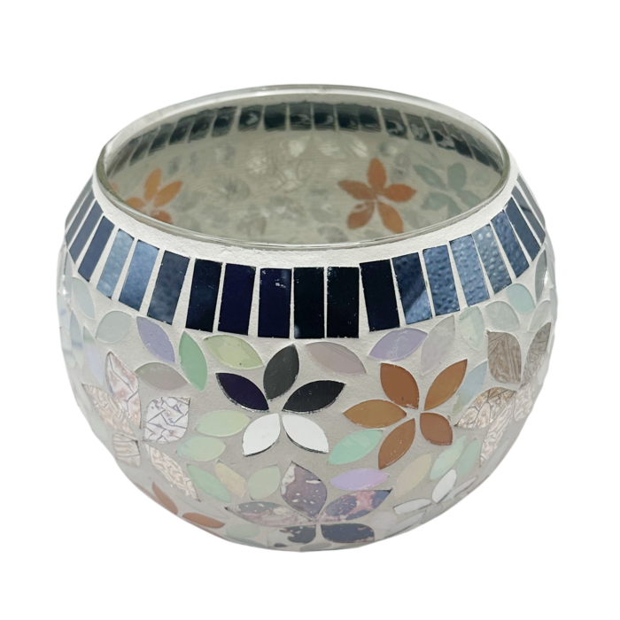 Vas - bol decorativ sticla cu mozaic BLOOM - multicolor, 12.5 cm [3]