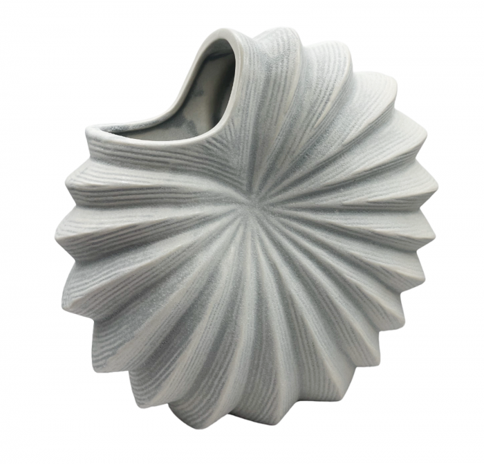 Vaza ceramica SHELL, Gri, 29x29cm [2]