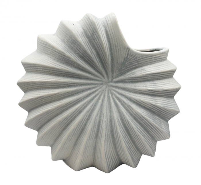 Vaza ceramica SHELL, Gri, 29x29cm [3]